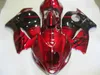 Fairing Kit för Suzuki GSXR1300 96 97 98 99 00 01-07 Vinröd Svart Fairings Set GSXR1300 1996-2007 OT03