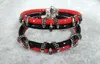 BC Custom Stude Unique Bracelet Eagle Claws Brangle Stingray Bracelet 5mm Leather2660