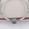 Andy Jewel 925 Sterling Silver Pärlor Sparkling Love Knot Charms Passar European Pandora Style Jewelry Armelets Halsband 791537CZ