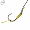 18pcs carp fishing hair dills green panated thread loop 8340 high carbon steel hook bealies carp carp carp carp accessories 281y