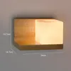 Willlustr Cubi Wall sconce glass Lamp wood shelf cubic Modern light hotel restaurant doorway porch vanity lighting novelty cafe bar