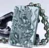 Collier pendentif chinois 100% naturel néphrite hetian Jade Lifelike Dragon Jade217p