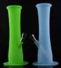 Coloré 9 pouces Silicone Narguilé Bongs avec Métal Downstem Silicone Dab Rig Tuyau D'eau Fumer Accessoires Couleur Aléatoire