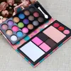 Hela mode Kvinnor damer Vattentät ögonskugga Eyebrow Powder Blush Make Up Palette Polka Dot Pu Wallet Mirror Case 26 Color9158353