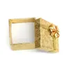 24PCS / Lot Gold Ring Örhängen Smyckeskrin för hantverk Presentförpackning Visa 5x5x3cm BX5