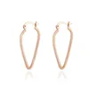 Boucles d'oreilles Huggie plaquées or jaune/blanc/Rose 18K, simples, à la mode, pour filles et femmes, nouvel arrivage, livraison directe