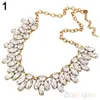 Wholesale- Womens Rhinestone Bib Statement Pendant Necklace 2MZQ 4R5H