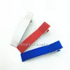 Solid Color DIY Accessoire Satijnen Lint Alligator Clips Baby Meisje Haarslijtage Babykids Haarspelden Kinderen Accessoires