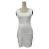 Bandage rond blanc robe robe sexy femmes saccorde