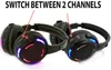 Professional Silent Disco system black led wireless headphones - Quiet Clubbing Party Bundle with 150 Headphones and 2 Transmitters