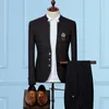 Wholesale- MS50 2017 Standard Collar Classic Custom Made Men suit Blazers gentleman style tailor made slim fit wedding suits for men