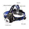 Waterproof LED Headlight CREE T6 Headlamp with 18650 Battery 2 Chargers Head Lamp LED Flashlights Head Torch Camping Fishing