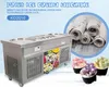 Ticari CE ETL Franchise Mutfak 10 Soğutma Tankları ile Çift Kare Tavalar Kızarmış Dondurma Makinesi