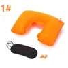 Atacado preço de fábrica 3in1 Viagem Escritório Set inflável U Shaped Neck Pillow Cushion Air + Adormecida Eye Mask Eyeshade + Tampões 1953