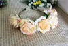 6 ColorsBeauty Velvet Roses Wreaths Hoop Seaside Holiday Po Wedding Garden Head Hoop Hair Flowers Ornaments Cheap9160989