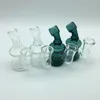 Mini verre bongs Dab Rigs avec 14mm mixte femelle vert clair 3.3inch pas cher petit recycleur verre Bong eau Pipes Oil Rigs