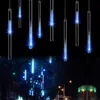 LED-strings Meteor Douche Regenverlichting, Drop Icicle Snow Falling Raindrop 30 CM 8 Buizen Waterdichte Cascading Lights for Wedding Xmas Home Decor