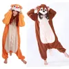 Chipmunk kvinnor och män djur kigurumi polar fleece kostym för halloween karneval nyår fest välkommen droppe frakt
