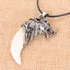 Newest Men Antique Wolf Fang Tooth Pendant Necklace Vintage Wolf Tooth Dragon Alloy Pendant Necklace Fashion Jewelry