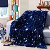 Partihandel-Bright Stars BedsPread Blanket 200x230cm Högdensitet Super Soft Flannel Blanket till On för soffan / sängen / bil bärbara plädor