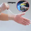 wholesale 50pairs Disposable Black white clear Nitrile latex Gloves PVC clear Powder & Latex Free glove for exam mechanic beauty multi purpose Good quality