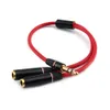 5 stks / partij Freeshipping 3.5mm Stereo Hoofdtelefoon Audio Y Splitter Kabel Adapter Plug Jack Cord Mannelijk naar Vrouwelijke Kabel