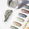 1g Laser Silver Holographic Nails Glitters Powder DIY Nail Art Sequins Chrome Pigment Dust Shiny Magic Laser Mirror Powder Nails