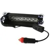 8 LED avertissement attention voiture Van camion lampe stroboscopique d'urgence pour toit intérieur tableau de bord pare-brise (rouge/bleu)