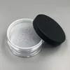 50 ml (1,66 oz) Tom återanvändbar plastlöspulver Kompaktflaskor Container DIY Makeup Pulverfodral med sifter och fodrad skruvlock