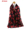 Factory Direct Sale Flower Print Voile Bomull Infinity Scarf Fashion Circle Scarf Stor Storlek Långskavar Kvinnor runt halsdukar 8 färger