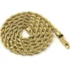 Mens 14k gult guldpläterad bredd 3 4 5 6mm French Rope Link Chain Necklace224T