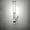 bong glass water pipe straight rube bong with comb perc 17'' straight glass bong with showerhead borosilicate Glass straight waterpipe