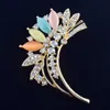 Vintage rhinestone brosch pin opal broscher smycken bröllop corsage för brud bröllop inbjudan kostym fest klänning pin gåva
