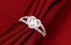 2017 NOUVEAU Deluxe TOP 925 sterling Silver Beautiful Cute jolies femmes Austria Crystal Stone Wedding ring bijoux taille US6/7/8/9