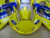 Kit de carénage de moto pour Yamaha YZF R6 98 99 00 01 02 ensemble de carénages jaune bleu YZFR6 1998-2002 OT05