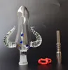 2021 Nova Versão 14mm Kit NC com Titanium Nail Quartz Tip de vidro Tubos de vidro Tubulação de vidro Bongs