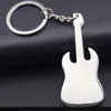 Nyckelringar Lanyards Musical Instrument Key Ring Enamel Guitar Keychain Holders Bag hänger Charms Fashion Jewelry Accessories Drop Ship 240238 i7WD