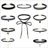 Gotiska choker halsband för kvinnor Enkla smycken europeiska och amerikanska falska krage Torques chokers halsband set