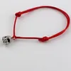 Caliente ! 100pcs nuevas pulseras ajustables ceras de color rojo cuerda aleación de plata antigua 3D pequeños cascos de fútbol encantos pulsera ajustable B-27