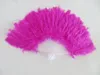 100pcs lot wedding colors feather folding hand fans dance fan whole9194124