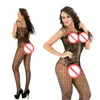 Ücretsiz Boyutu Sıcak Kadınlar Sexy Lingerie Açık Crotch Çorap Crotchless Fishnet Sheer Vücut Elbise Lingerie Tayt Pjs Kadın Bodystocking