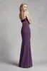 NEW! Crepe and Satin Spaghetti Straps Bridesmaid Dress with Cutout Back VW360317 Purple Wedding Party Evening Formal Gowns