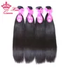 Queen Hair Products DHL Capelli umani brasiliani vergini naturali lisci lunghezza mista3 pezzi lotto 8quot28quot Nessun spargimento f27033497999403