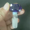 Renkli Mantar Tarzı Cam Bong Sigara Kaseler 14mm 18mm Erkek Kadın 4 Ortak Boyutu Su Boruları Kaseler