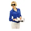 Blusas Femininas Women قميص شيفون قمم أنيقة Ladies Office Office Blouse 5 ألوان عمل ارتداء بالإضافة إلى الحجم