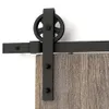 4-12 футов винтажная промышленная европейская черная стальная раздвижная дверь сарая со спицами, комплект фурнитуры для шкафа, комплект дверной фурнитуры, комплект из углеродистой стали