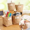 hot sales Zakka style storage box jute with cotton lining sundries basket mini desktop storage bag hanging 1pcs free shipping