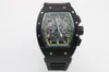 Wysokiej jakości mężczyźni automatyczny zegarek mechaniczny czarny gumowy pasek ze stali nierdzewnej Wewnętrzna krawędź zielona 43 mm case2673324
