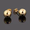 Sky talent bao Wholesale 10mm Ball Earring yellow Gold GF Ball Shape Classic Design Earrings For Women Jewelry FREE SHIPPING