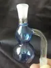 Färg Gourdfilterglasbongs tillbehör, unika oljebrännare glasrör vattenrör glasrör oljeriggar rökning med dropper